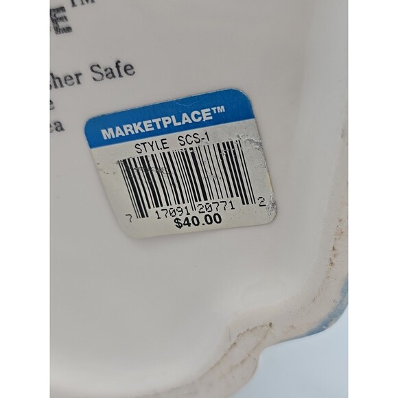 Ice Skating Snowman Ceramic Cookie Jar By Market Place - Picture 8 of 12